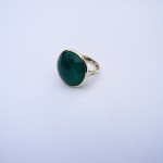 Gorgeous Green Agate Ring, Size 7